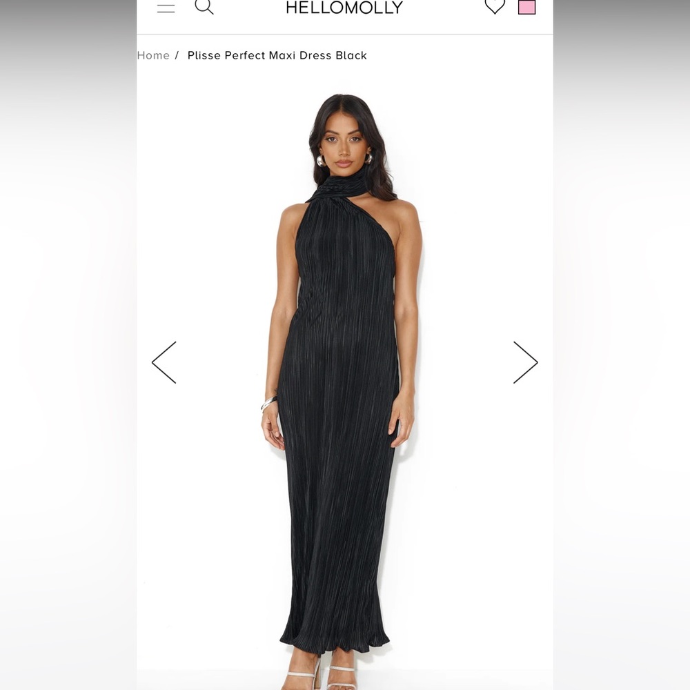 HELLO MOLLY black dress - plisse perfect maxi